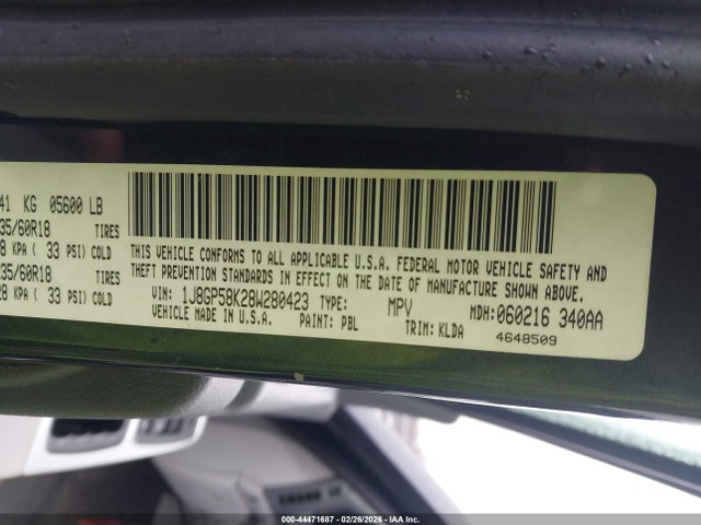 Aukcja sprzedaży 2008 Jeep Liberty Limited Edition, vin: 1J8GP58K28W280423, numer aukcji: 44471687