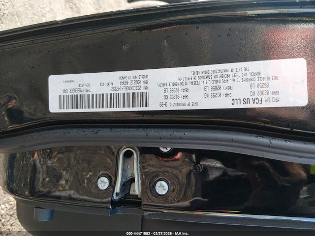 44471852 :رقم المزاد ، 2C3CDXAG6LH147952 vin ، 2020 Dodge Charger Police Rwd مزاد بيع
