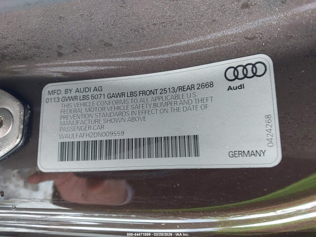 Продаж на аукціоні авто 2013 Audi A5 2.0t Premium, vin: WAULFAFH2DN009559, номер лоту: 44471899