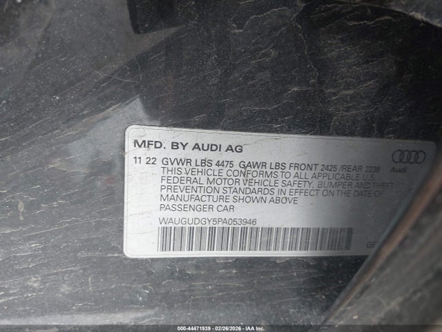 WAUGUDGY5PA053946 Audi A3 PREMIUM
