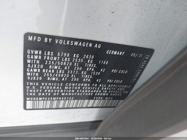 2021 VOLKSWAGEN ID.4 WVGKMPE25MP045122 Photo 8