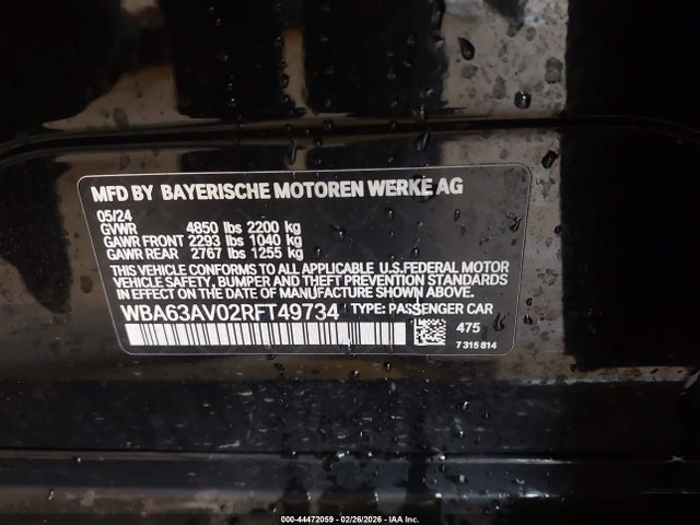 Продаж на аукціоні авто 2024 Bmw 430i Gran Coupe, vin: WBA63AV02RFT49734, номер лоту: 44472059