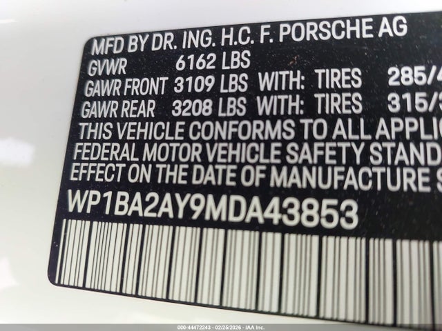 2021 PORSCHE CAYENNE COUPE WP1BA2AY9MDA43853 Photo 8