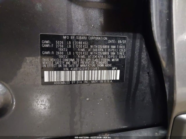 4S4BTGLD1P3115461 Subaru Outback Onyx Edition Xt