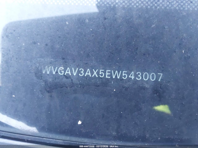 2014 Volkswagen Tiguan S მანქანა იყიდება აუქციონზე, vin: WVGAV3AX5EW543007, აუქციონის ნომერი: 44472330