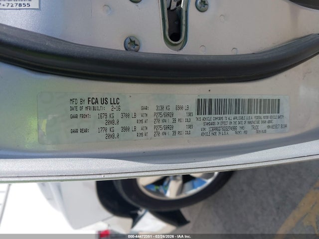 Продаж на аукціоні авто 2016 Ram 1500 Big Horn, vin: 1C6RR6GT6GS274986, номер лоту: 44472351