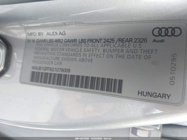 2016 AUDI S3 WAUB1GFFXG1079009 Photo 8