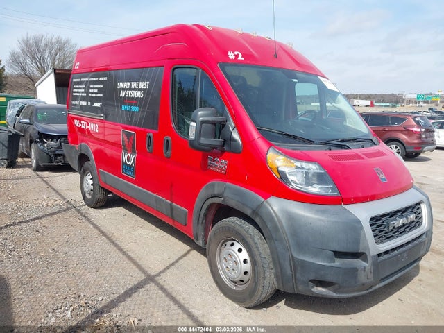 Aukcja sprzedaży 2021 Ram Promaster 2500 High Roof 136 Wb, vin: 3C6LRVCG0ME542115, numer aukcji: 44472404