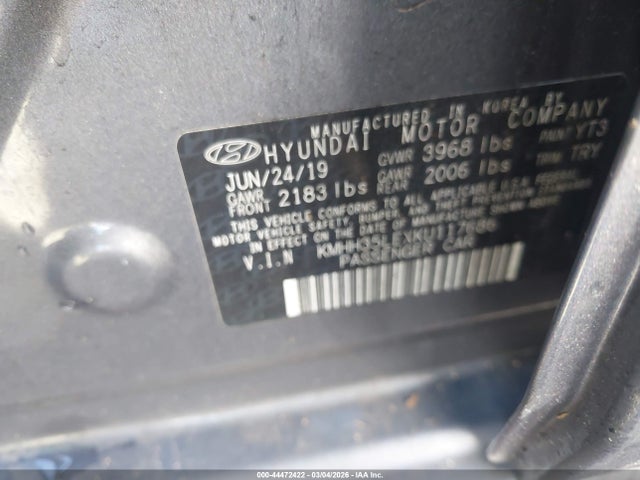 KMHH35LEXKU117686 Hyundai ELANTRA GT
