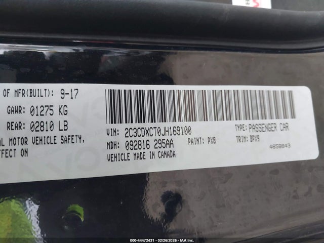 2018 DODGE CHARGER 2C3CDXCT0JH169100 Photo 8