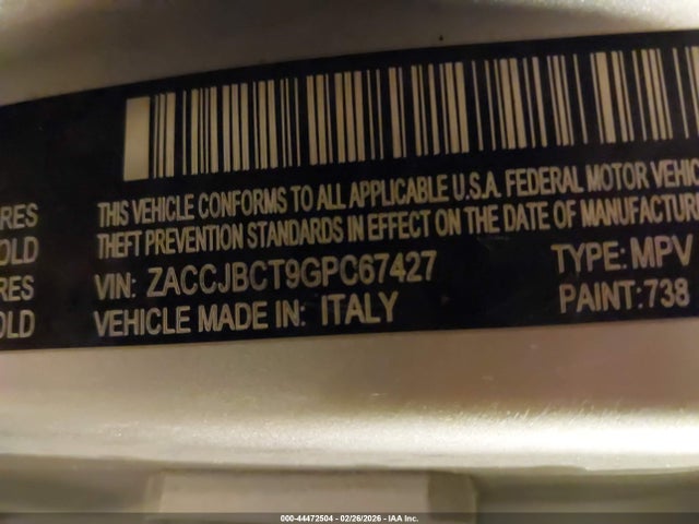 2016 JEEP RENEGADE ZACCJBCT9GPC67427 Photo 8