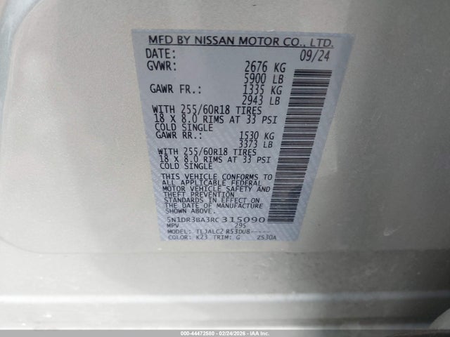 5N1DR3BA3RC315090 Nissan Pathfinder Sv Fwd