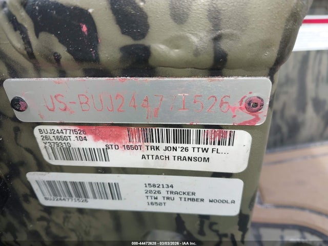 Tracker 16' 2026 BUJ24477I526 Image 9