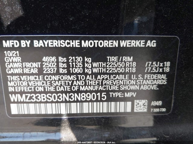 2022 MINI COUNTRYMAN WMZ33BS03N3N89015 Photo 8