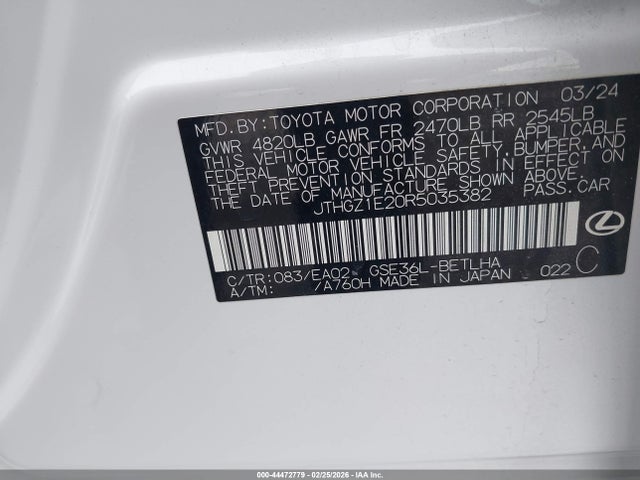 2024 LEXUS IS 350 JTHGZ1E20R5035382 Photo 8