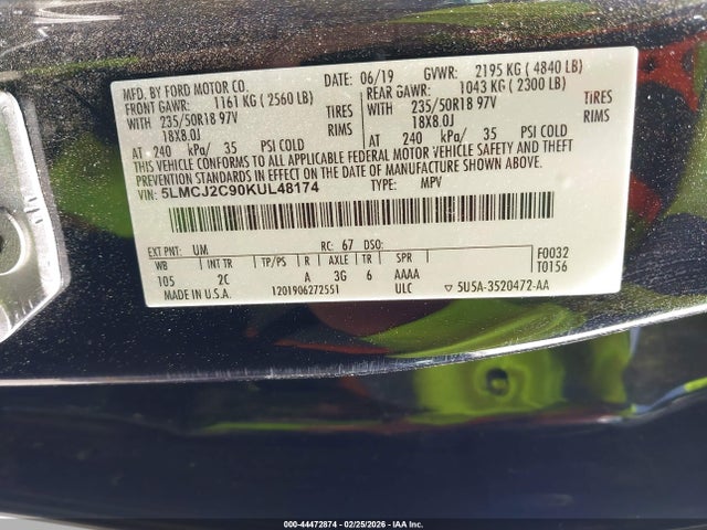 2019 LINCOLN MKC 5LMCJ2C90KUL48174 Photo 8