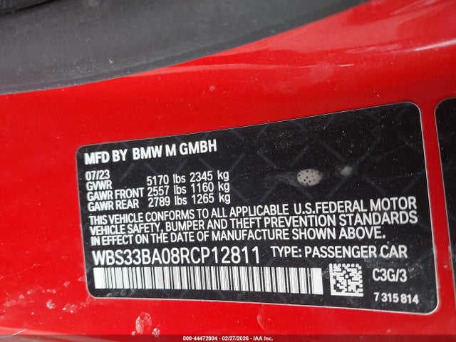 2024 BMW M4 WBS33BA08RCP12811 Photo 8