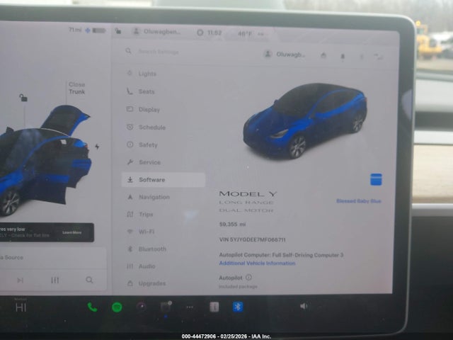 2021 TESLA MODEL Y 5YJYGDEE7MF066711 Photo 6