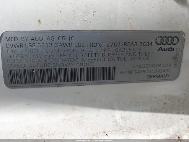 2010 AUDI A6 WAUFGAFB7AN082492 Photo 8