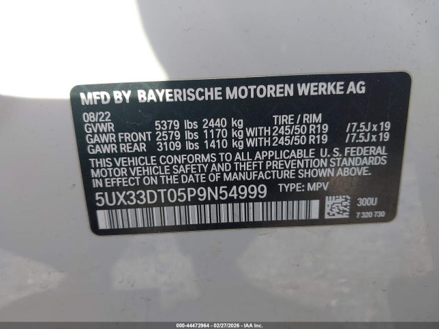 2023 BMW X4 5UX33DT05P9N54999 Photo 8