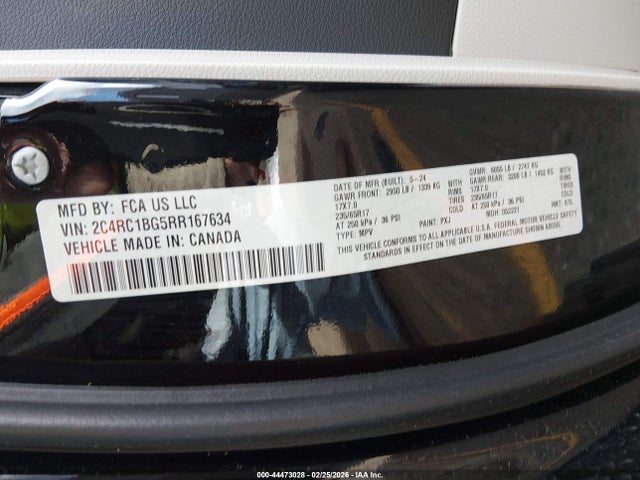 2C4RC1BG5RR167634 Chrysler Pacifica Touring L