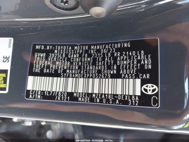 2023 TOYOTA COROLLA 5YFB4MDEXPP052679 Photo 8