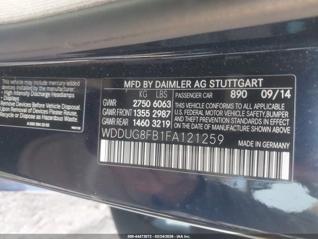 2015 MERCEDES-BENZ S 550 WDDUG8FB1FA121259 Photo 8