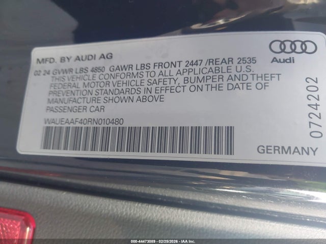 2024 AUDI A4 WAUEAAF40RN010480 Photo 8