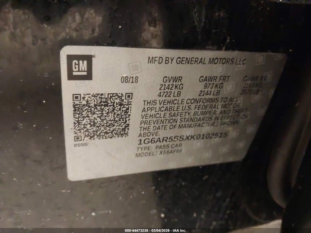 Продажа на аукционе авто 2019 Cadillac Cts Luxury, vin: 1G6AR5SSXK0102515, номер лота: 44473238