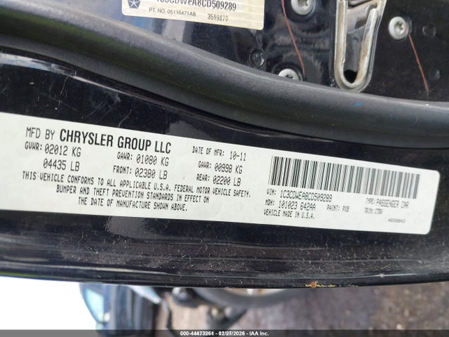 2012 Dodge Caliber Sxt Plus მანქანა იყიდება აუქციონზე, vin: 1C3CDWEA8CD509289, აუქციონის ნომერი: 44473261