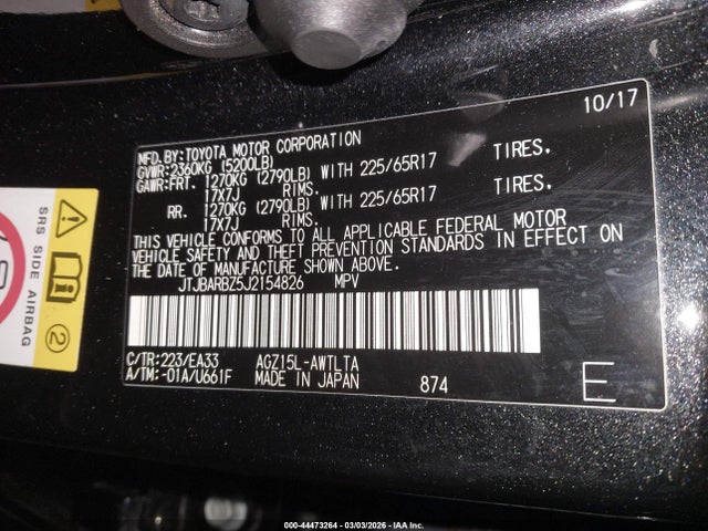 Продажа на аукционе авто 2018 Lexus Nx 300/base/f Sport, vin: JTJBARBZ5J2154826, номер лота: 44473264