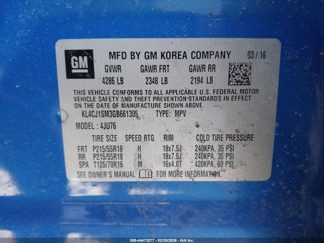 2016 BUICK ENCORE KL4CJ1SM3GB661305 Photo 8