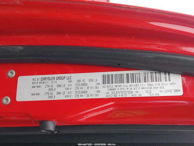 Aukcja sprzedaży 2015 Ram 1500 Express, vin: 3C6JR7AT5FG572530, numer aukcji: 44473281