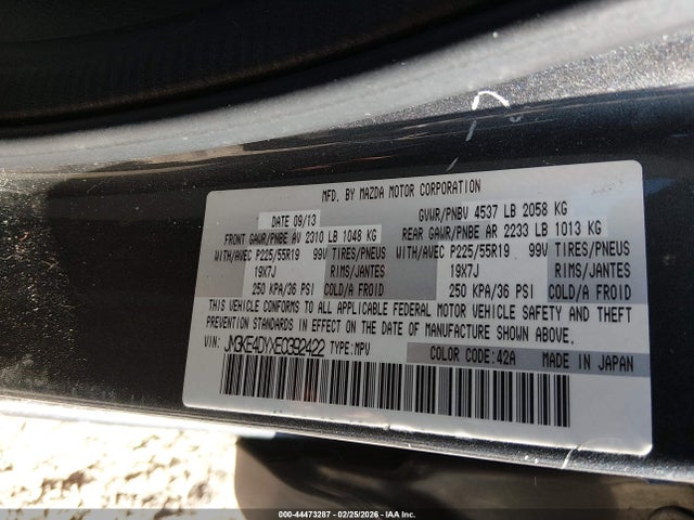 Aukcja sprzedaży 2014 Mazda Cx-5 Grand Touring, vin: JM3KE4DYXE0392422, numer aukcji: 44473287