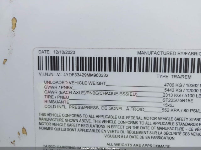 4YDF33429MM960332 Dutchmen Other