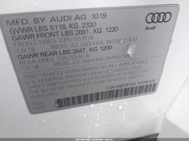 2020 AUDI Q3 WA1AECF34L1028028 Photo 8