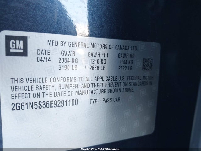 2014 CADILLAC XTS 2G61N5S36E9291100 Photo 8