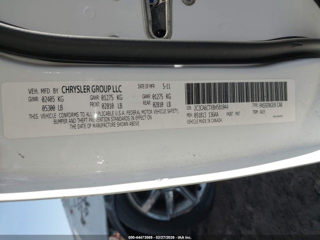 2011 CHRYSLER 300C 2C3CA6CTXBH581044 Photo 8