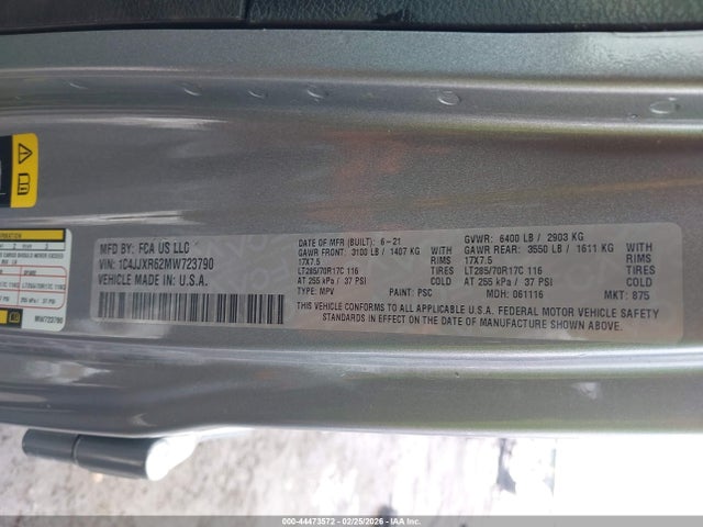 2021 JEEP WRANGLER 4XE 1C4JJXR62MW723790 Photo 8