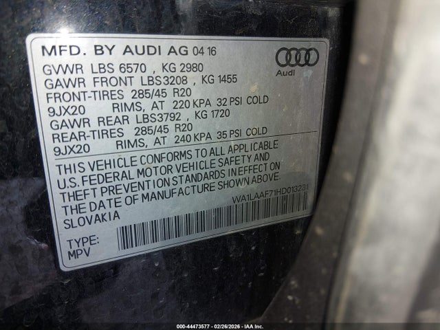 2017 AUDI Q7 WA1LAAF71HD013231 Photo 8