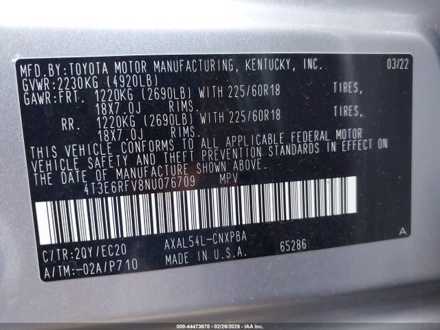 Toyota Rav4 Hybrid Xse 2022 4T3E6RFV8NU076709 Image 9