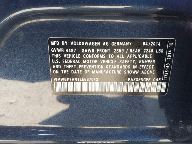 WVWBP7AN1EE537042 Volkswagen Cc 2.0t R-line