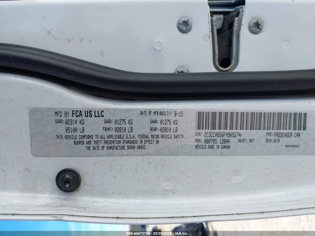 Продажа на аукционе авто 2015 Chrysler 300 300s, vin: 2C3CCABG6FH905274, номер лота: 44473750