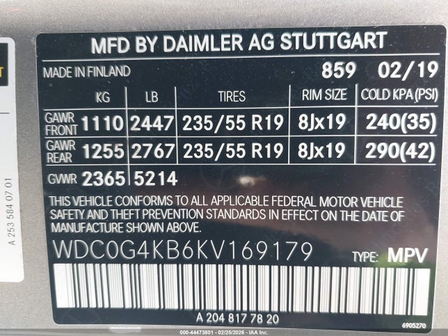 WDC0G4KB6KV169179 Mercedes-Benz Glc 300 4matic
