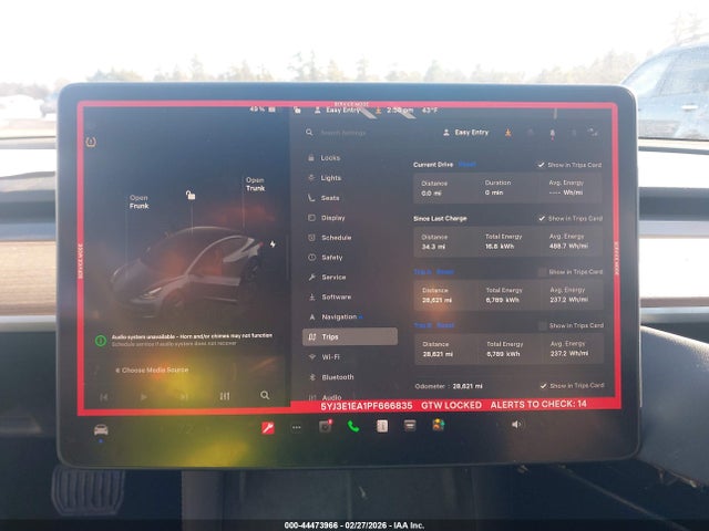 44473966 :رقم المزاد ، 5YJ3E1EA1PF666835 vin ، 2023 Tesla Model 3 Rear-wheel Drive مزاد بيع