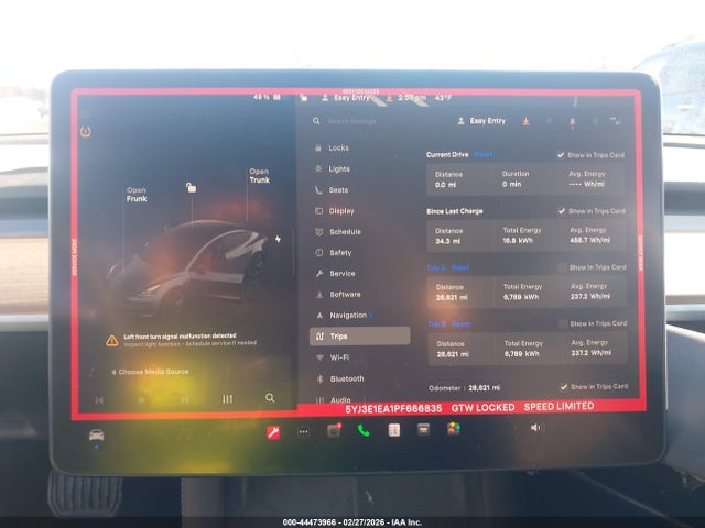 44473966 :رقم المزاد ، 5YJ3E1EA1PF666835 vin ، 2023 Tesla Model 3 Rear-wheel Drive مزاد بيع