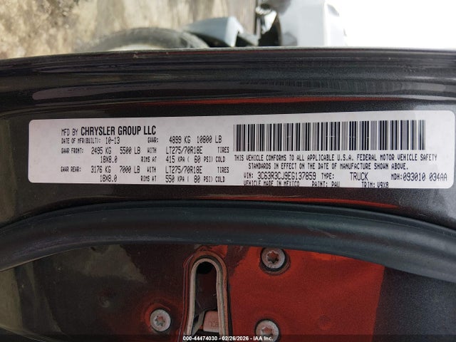 44474030 :رقم المزاد ، 3C63R3CJ9EG137859 vin ، 2014 Ram 3500 Tradesman مزاد بيع