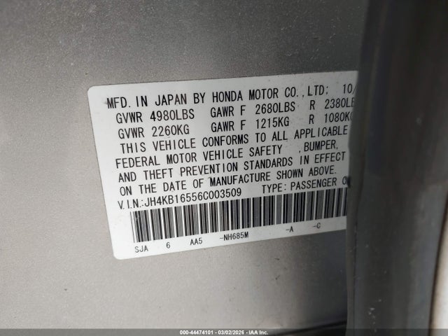 2006 ACURA RL JH4KB16556C003509 Photo 8
