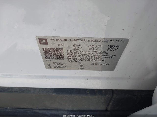 2020 CHEVROLET EQUINOX 3GNAXNEV4LS565910 Photo 8