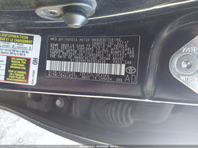 2017 TOYOTA COROLLA 2T1BURHE8HC859436 Photo 8